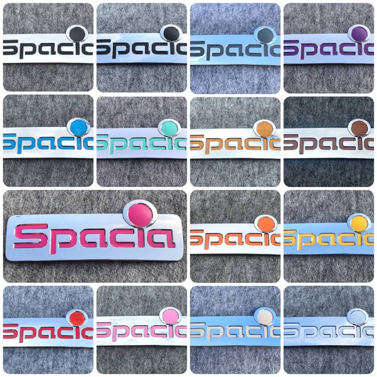 ◆スペーシア◆スマイルバッジ ステッカー◆ライトピンク◆MK32S／MK42S／MK53S◆リアエンブレム◆シール◆Spacia◆スズキ◆_画像6