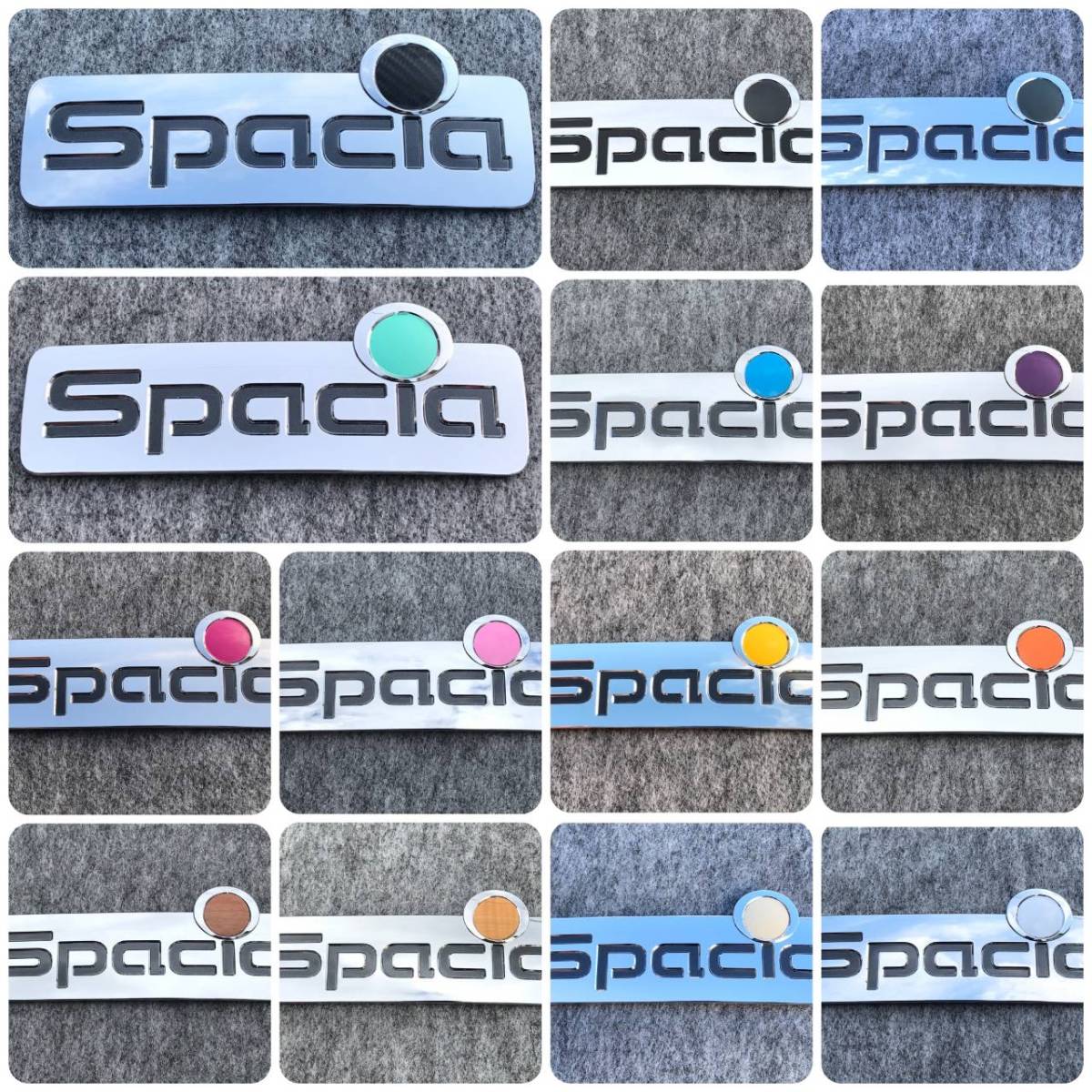 ◆スペーシア◆スマイルバッジ ステッカー◆ライトピンク◆MK32S／MK42S／MK53S◆リアエンブレム◆シール◆Spacia◆スズキ◆_画像3