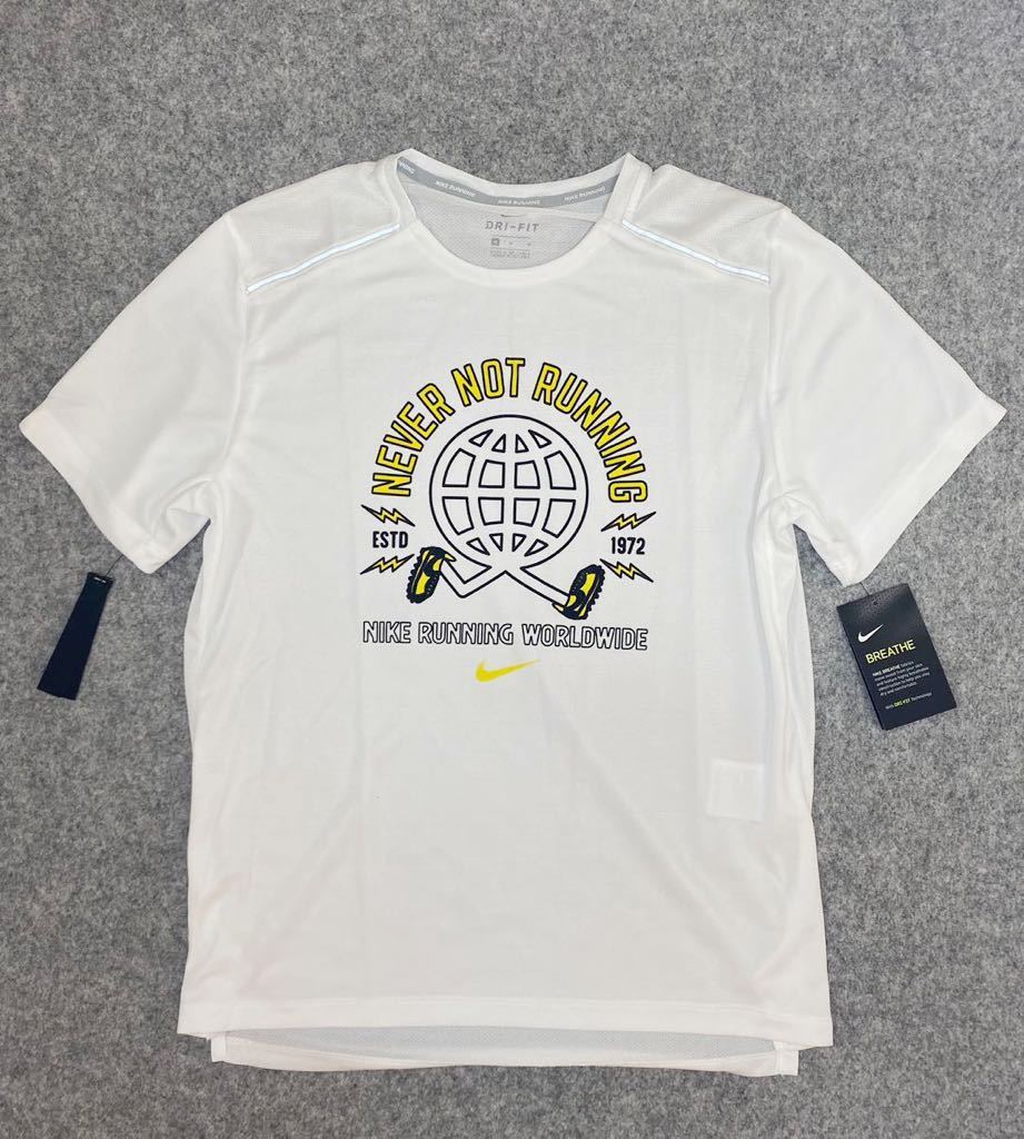 新品 定価4400円　Sサイズ　NIKE ナイキ　メンズ　ランニングシャツ　ワイルドラン　半袖Tシャツ　速乾　白　ホワイト