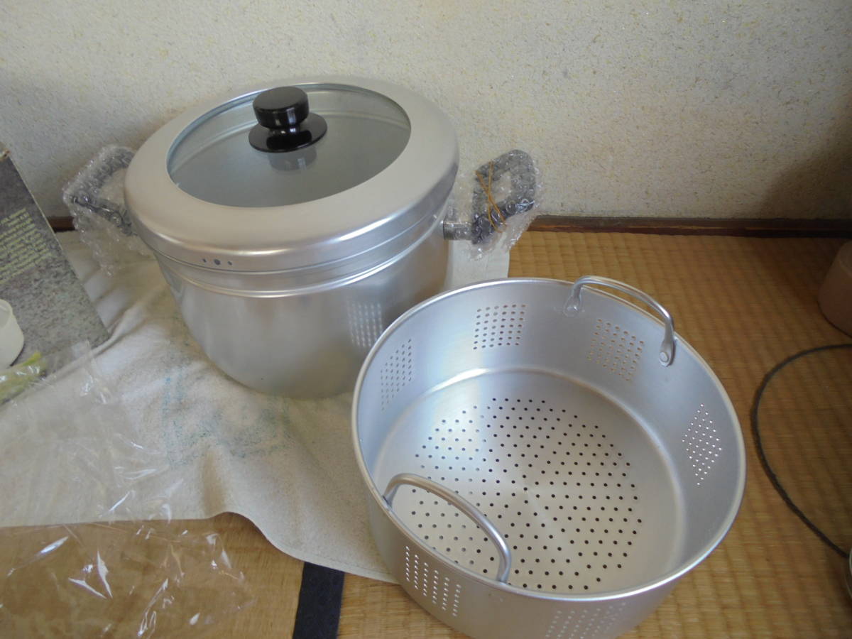 PASTA*PASTA.. Taro - pasta * pasta .. Taro / aluminium * anodized aluminum two-handled pot 24cm 5.8L/ corporation front river metal industry place / box attaching unused goods - long-term keeping goods 