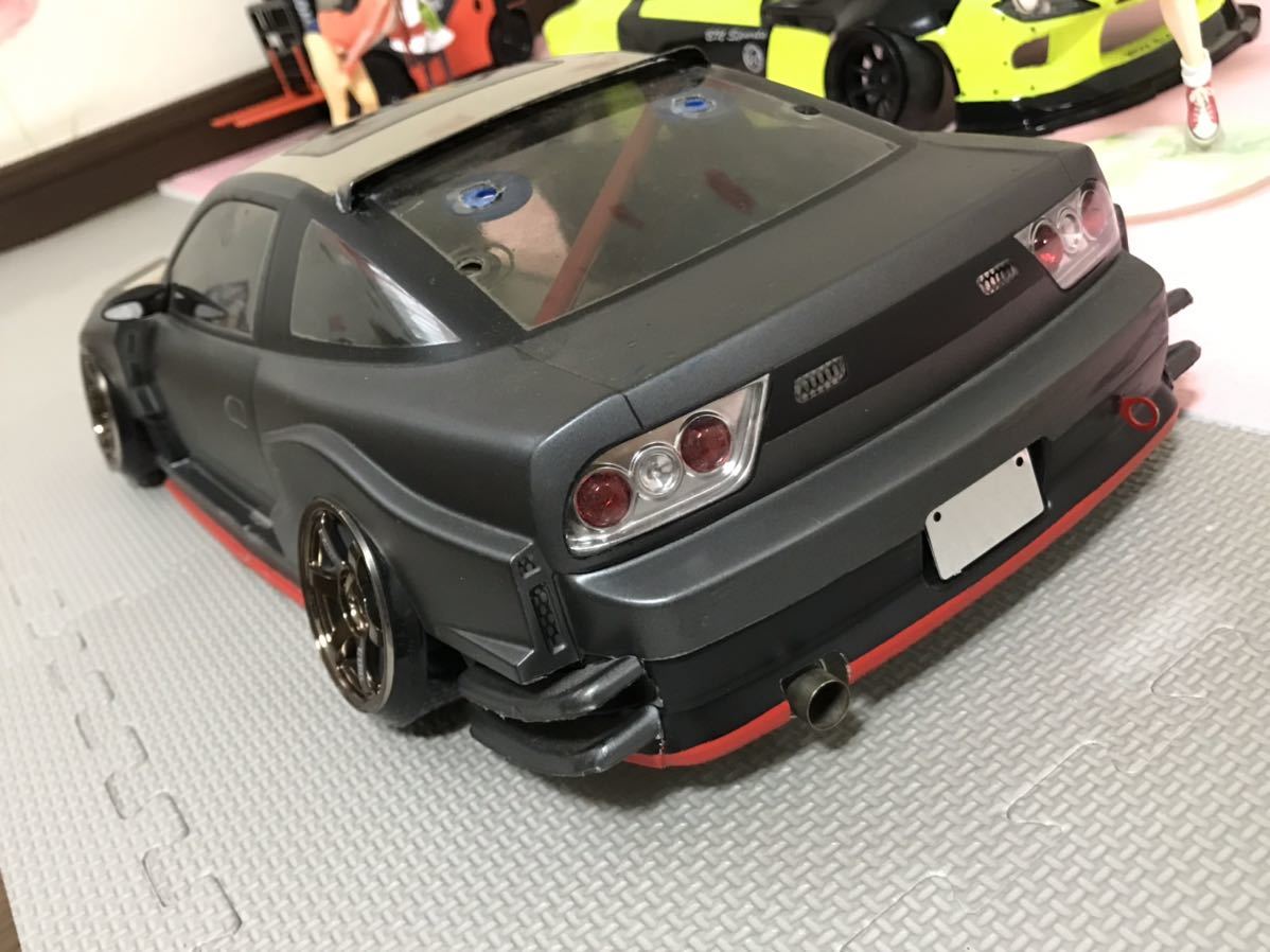 送料無料　1/10 日産　180SX GPスポーツエアロ　LED付き　ラジコン　ボディ　ドリフト　ヨコモ　YOKOMO NISSAN GP SPORTS