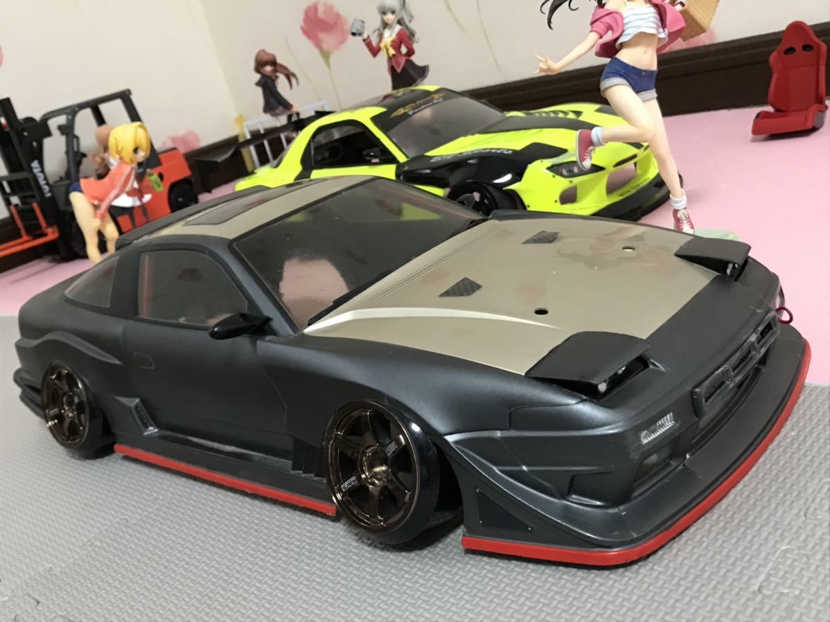 送料無料　1/10 日産　180SX GPスポーツエアロ　LED付き　ラジコン　ボディ　ドリフト　ヨコモ　YOKOMO NISSAN GP SPORTS