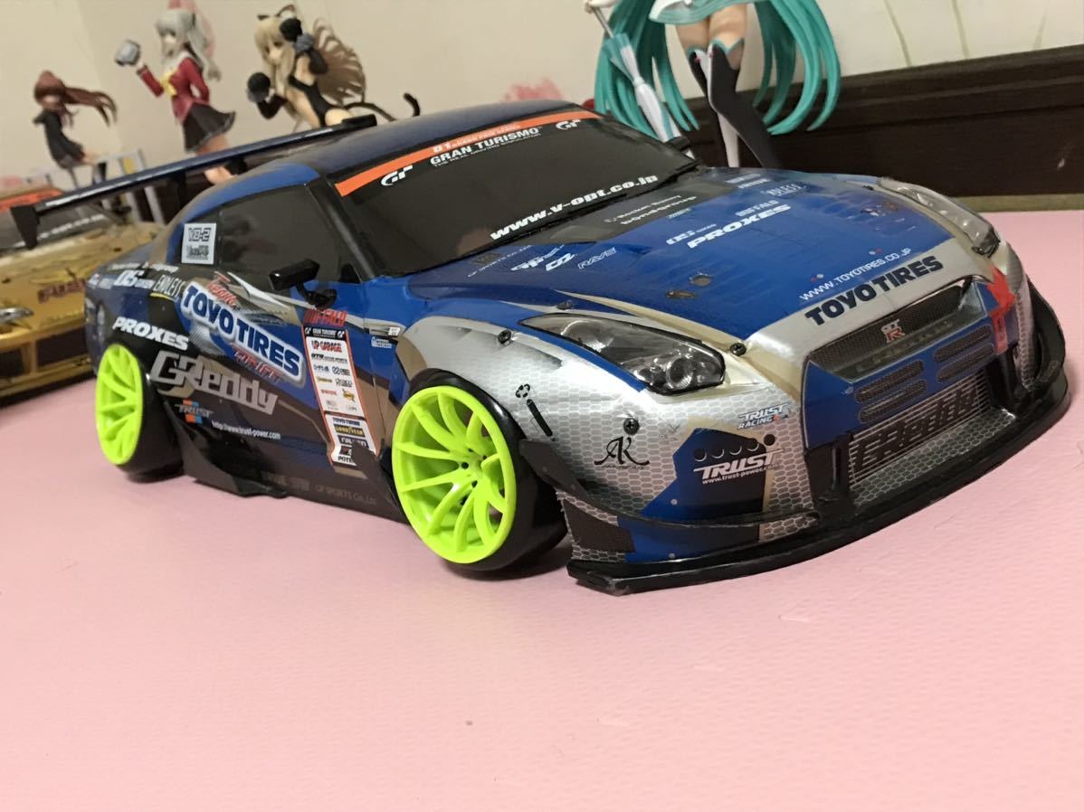 送料無料　1/10 日産　GT-R R35 GReddy Toyo TIRES ラジコン　ボディ　ドリフト　ヨコモ　YOKOMO NISSAN