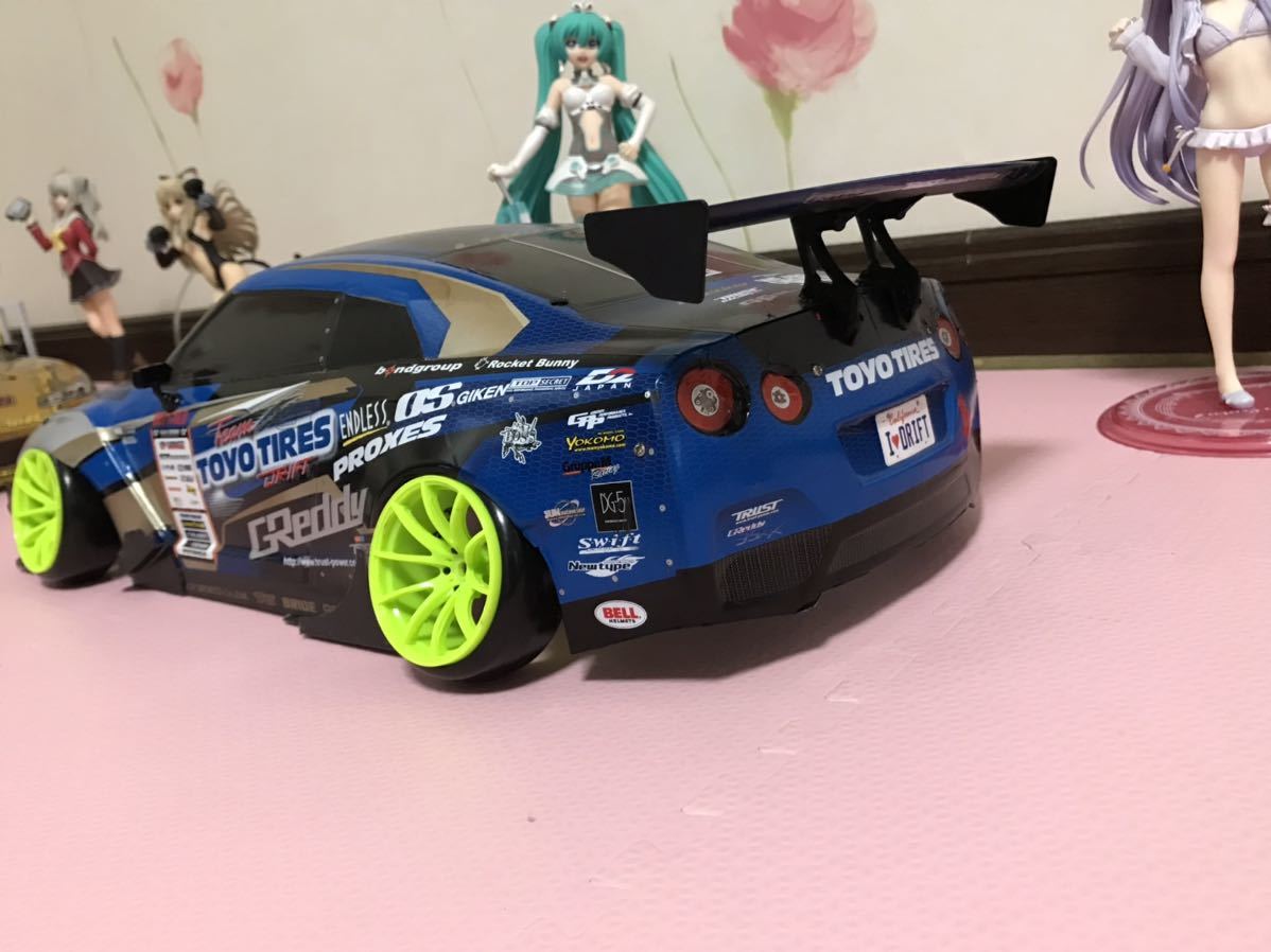 送料無料　1/10 日産　GT-R R35 GReddy Toyo TIRES ラジコン　ボディ　ドリフト　ヨコモ　YOKOMO NISSAN