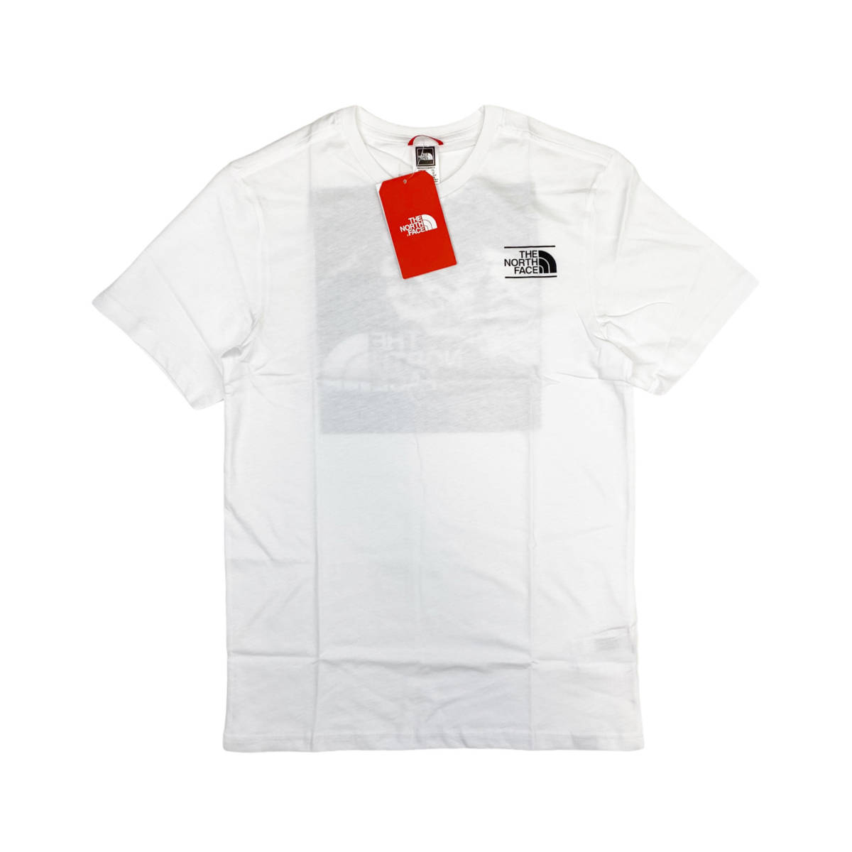 ノースフェイス Tシャツ ボックス 半袖 グラフィック バックロゴ トップス ホワイト 2XLサイズ NF0A3S3R THE NORTH FACE GRAPHIC TEE 新品