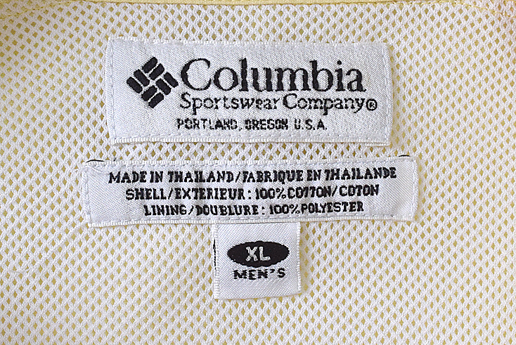 【送料無料】コロンビア PFG アウトドア フィッシングシャツ 半袖シャツ メンズXL 黄色 Columbia ビッグサイズ USA アメリカ古着 CB0649_画像7