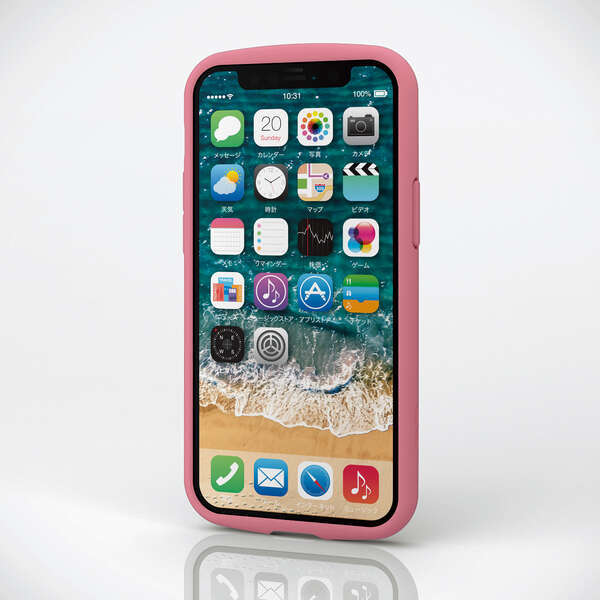 iPhone12mini ケース ハイブリッドケース TOUGH SLIM フレームカラー リング付き ピンク 高硬度8H 携帯ケース_画像4