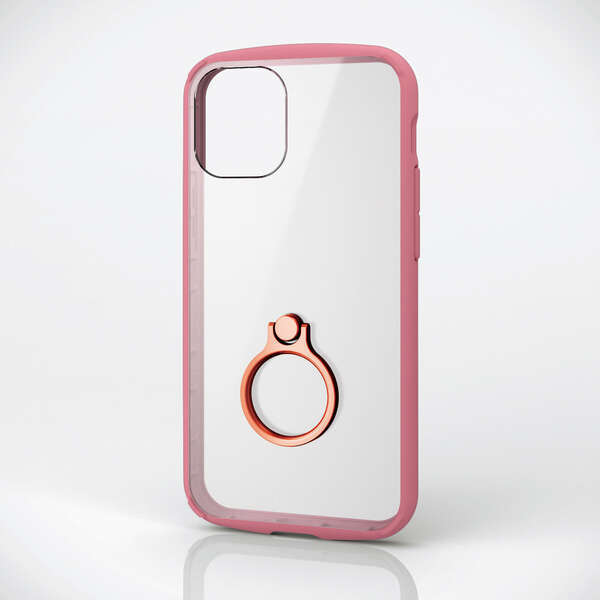 iPhone12mini ケース ハイブリッドケース TOUGH SLIM フレームカラー リング付き ピンク 高硬度8H 携帯ケース_画像6
