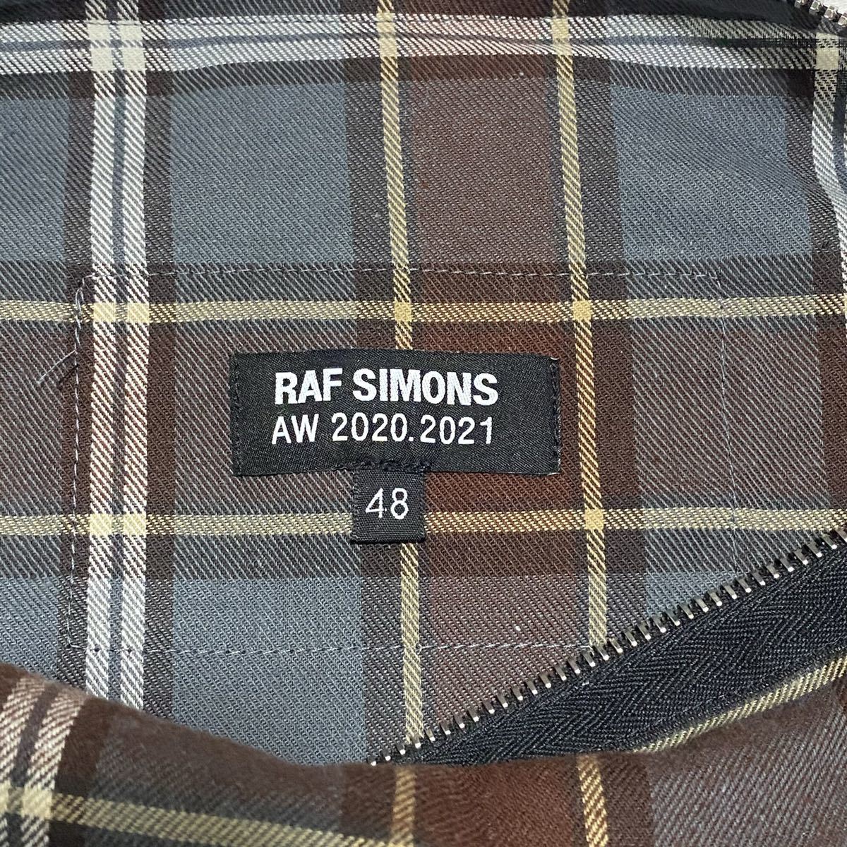 [ новый товар ]*RAF SIMONS Raf Simons *20FW patch большой Fit punk рубашка принт проверка архив Class (L) бренд конец 