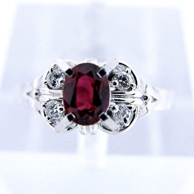Pt900 ☆リング ◇ルビー0.38ct 7月誕生石 ◇ダイヤモンド0.06ct ○11
