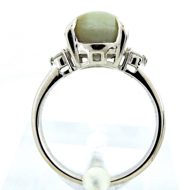 超美品の 指輪 ☆リング プラチナ Pt900 ◇キャッツアイ5.98ct