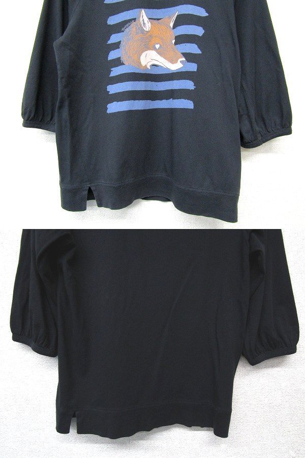 S1438:SEE BY CHLOE シーバイクロエ 半袖Tシャツ/黒/40/レディース プリントT カットソー 長袖Tシャツ：3_画像6