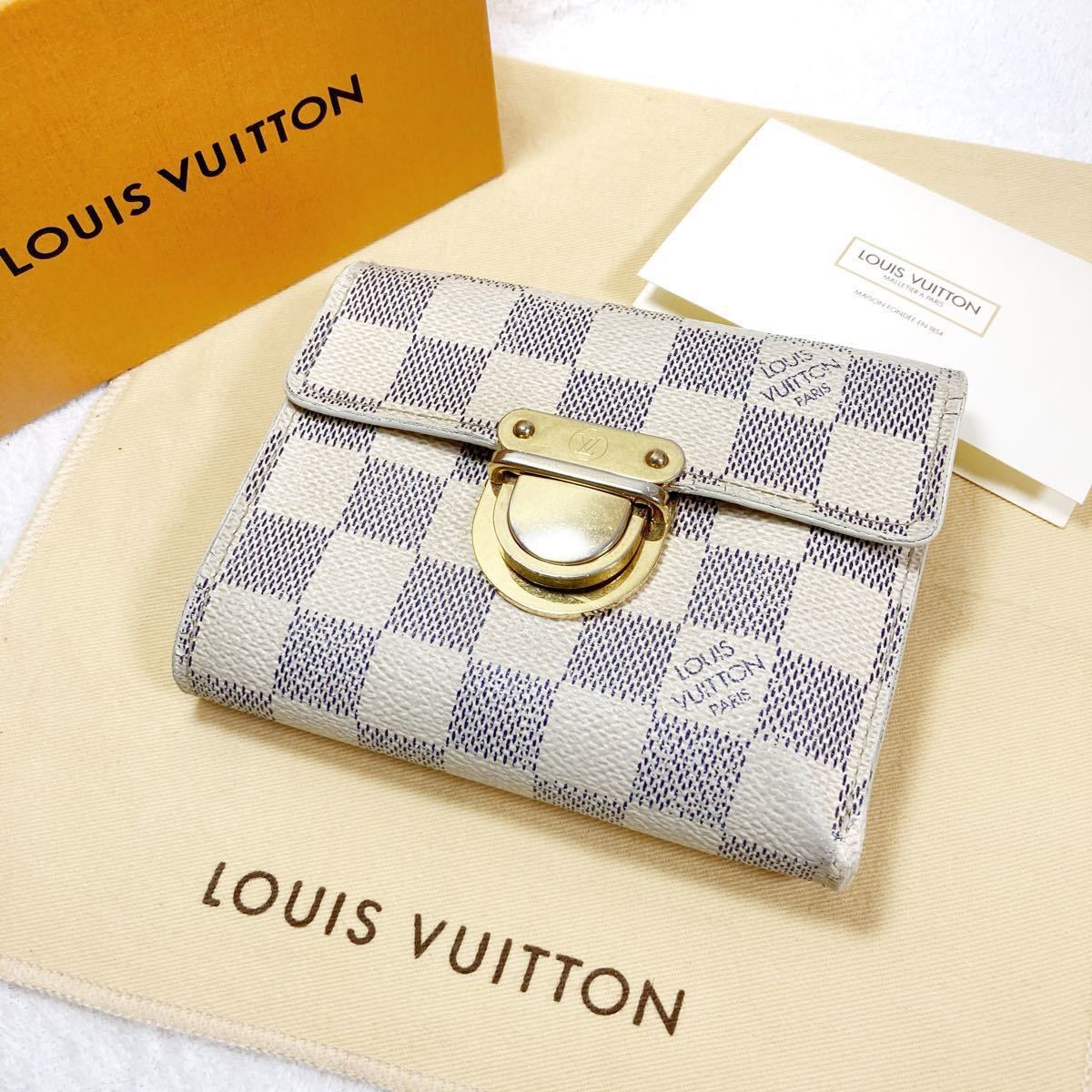 美品 LOUIS VUITTON ルイヴィトン ポルトフォイユ コアラ アズール