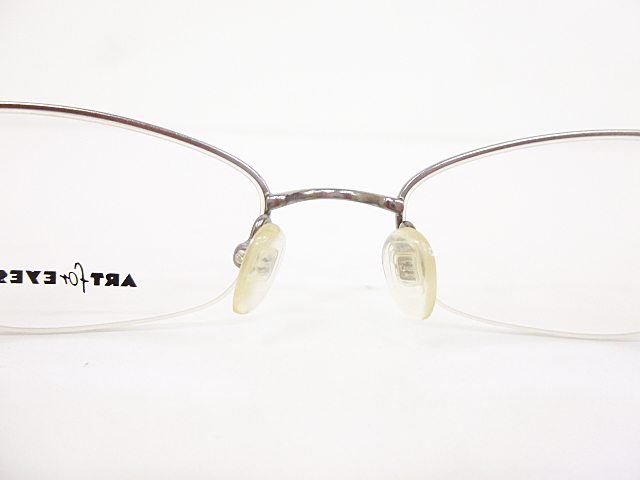 ∞【デッドストック】MUNIC EYEWEAR ミュニックアイウェア 眼鏡 メガネフレーム AE80 50[]19 メタル ナイロール グレー ホワイト □H8_画像3