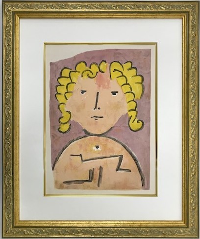 【特価】　≪　　パウル　クレー ＆ アンリ・マティス　　≫ 　　オリジナルリトグラフ【石版画/両面刷】 　CHILDS HEAD & HEAD　　 1939年_A面＝PAUL KLEE