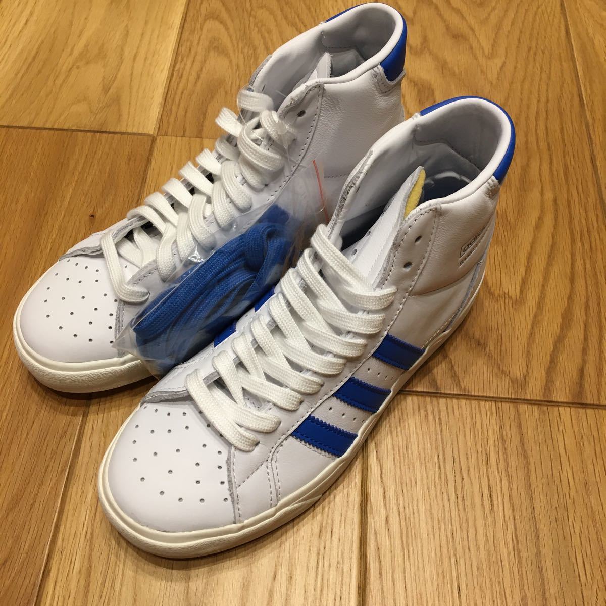 未使用 23cm adidas originals アディダス オリジナルス Basket Profi バスケット プロフィ ホワイト×ブルー キッズ スニーカー_画像1