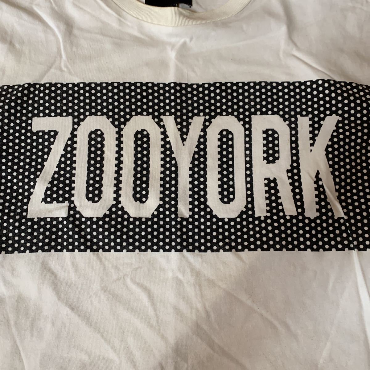 ZOO YORK ズーヨーク メンズ Tシャツ 綿 100% ホワイトMENS サイズ L 中古品 美品 送料無料_画像8