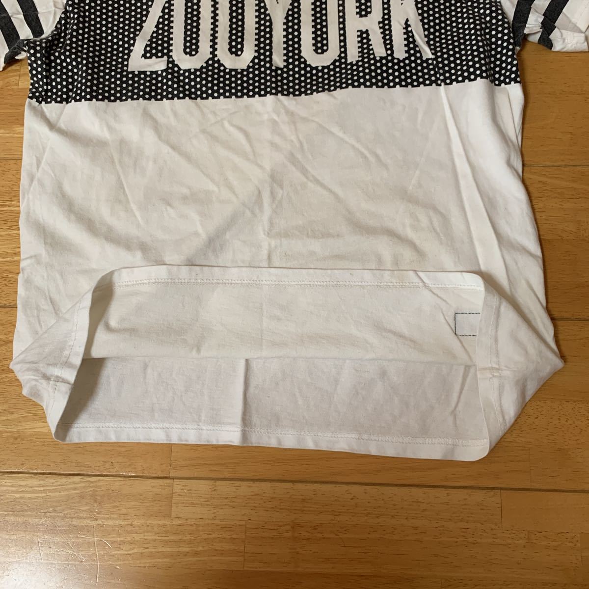 ZOO YORK ズーヨーク メンズ Tシャツ 綿 100% ホワイトMENS サイズ L 中古品 美品 送料無料_画像7