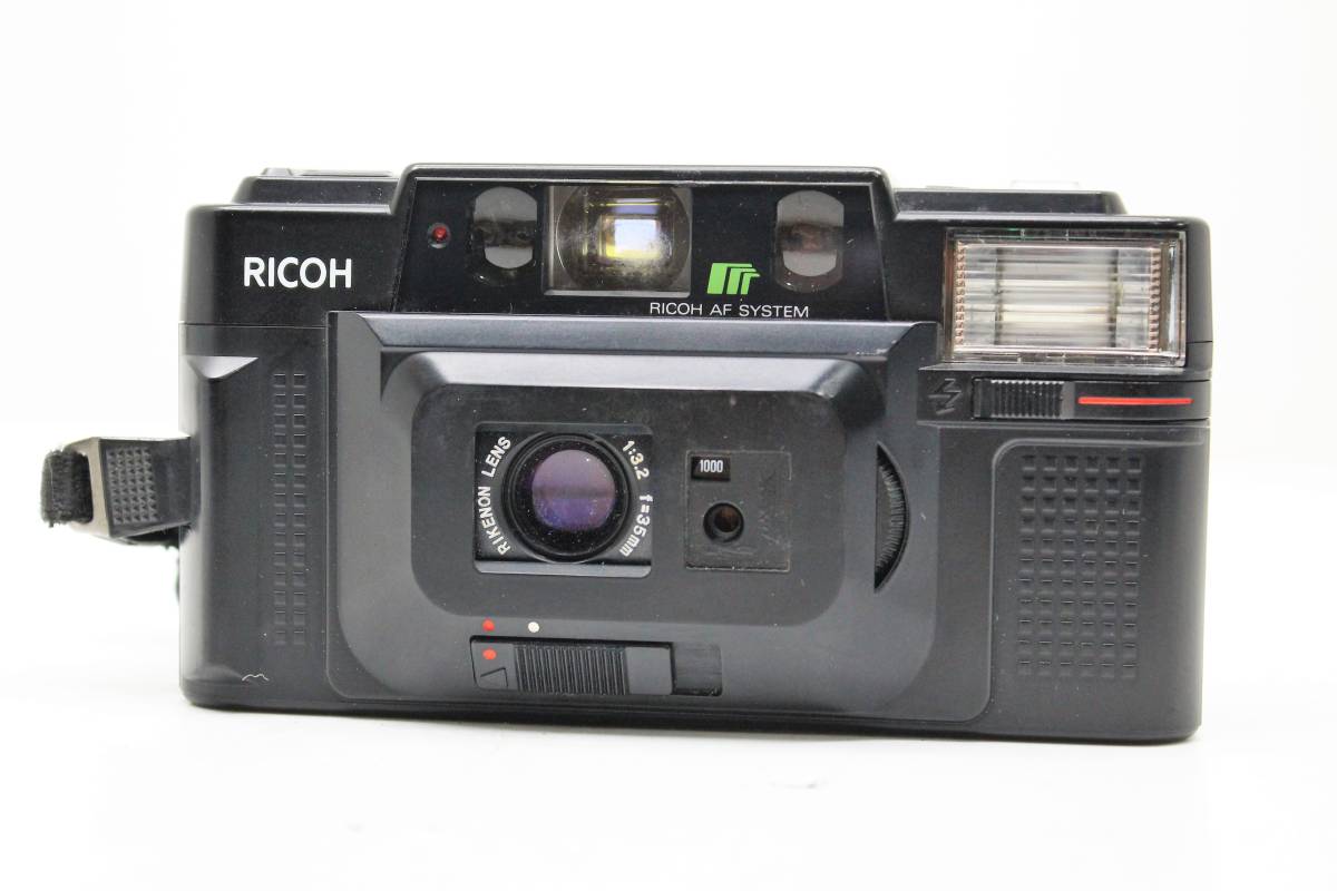 良品 【信頼】 RICOH リコー FF-3AF 信頼 DATE 35mm フラッシュOK 単集点コンパクトフィルムカメラ シャッター F3.2 OK2819