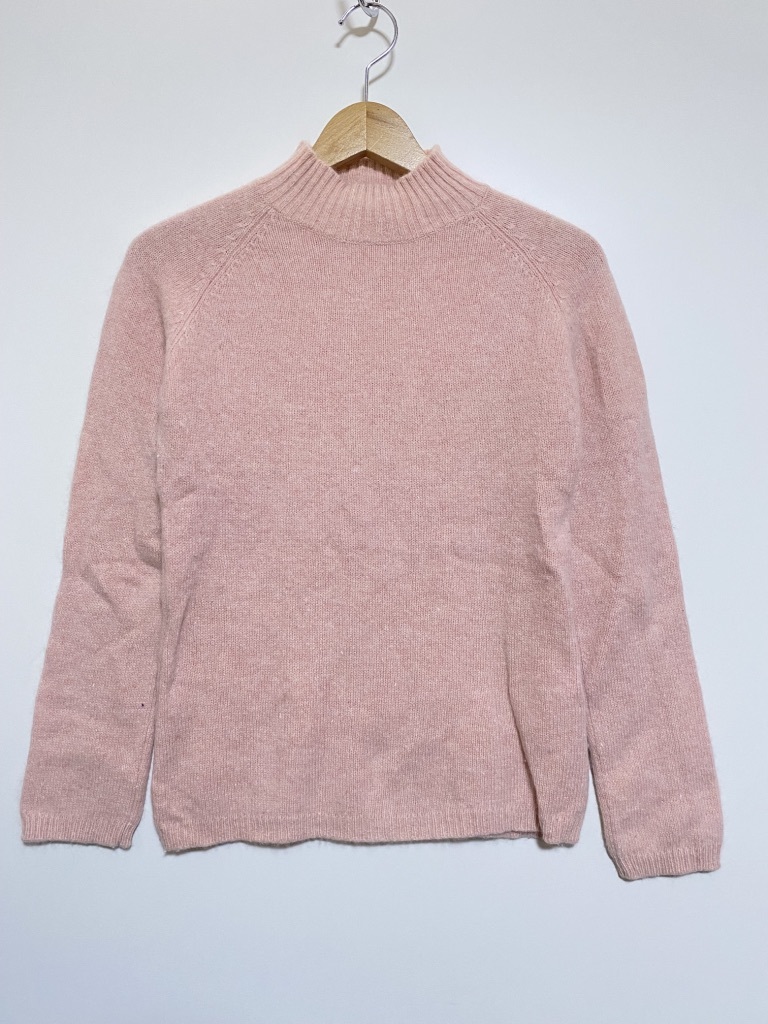FRENCH LARGO S アンゴラ混 ウールニット セーター ハイネック ピンク セレクトショップ HOUSEハイネックニットセーター★新品タグ付き★ PINK ニット/セーター