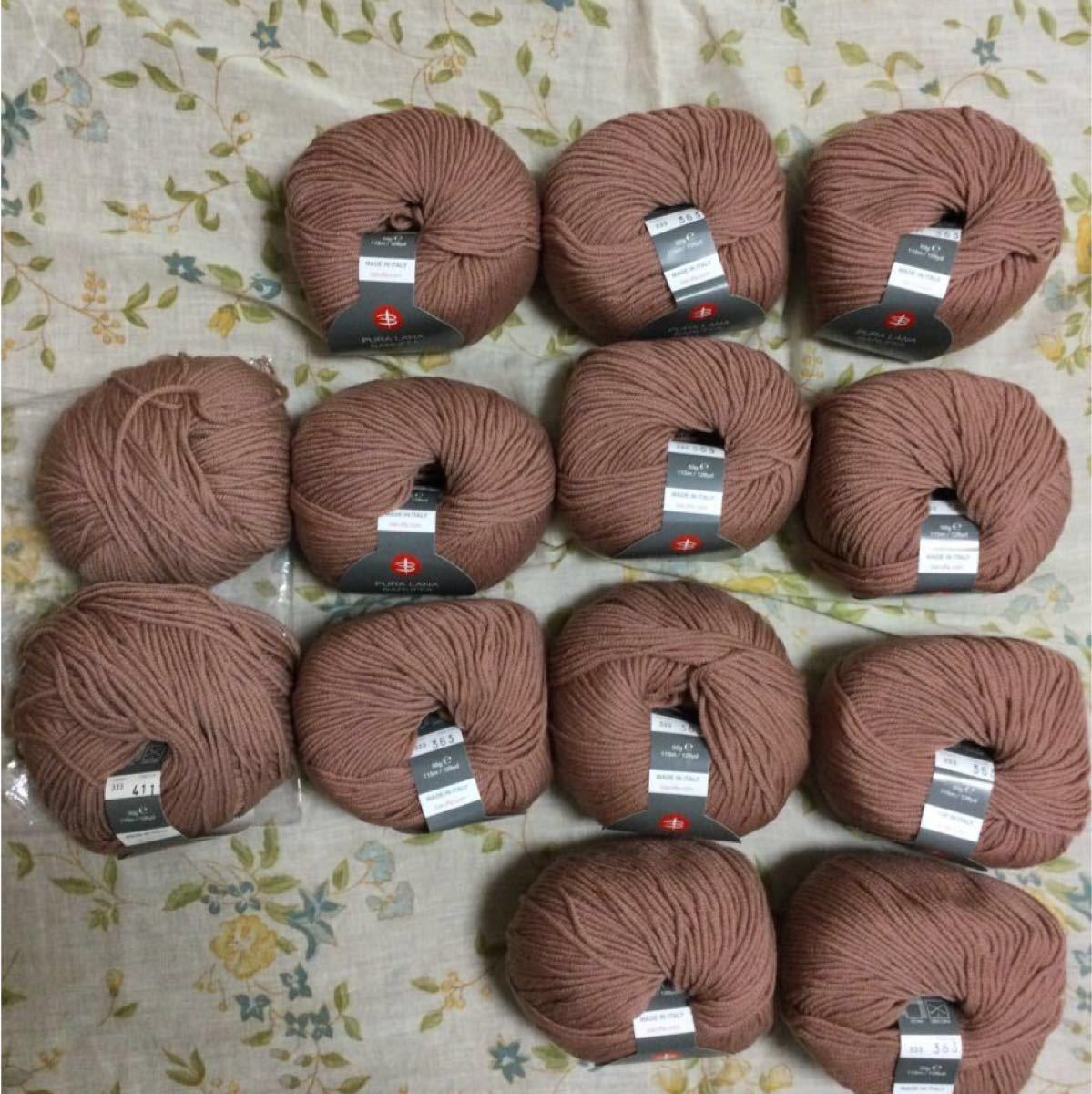 週末限定値下げ 毛糸 イタリア PURA LANA BARUFFA DK(プラ ラナ バルファ ディケイ)並太 13玉
