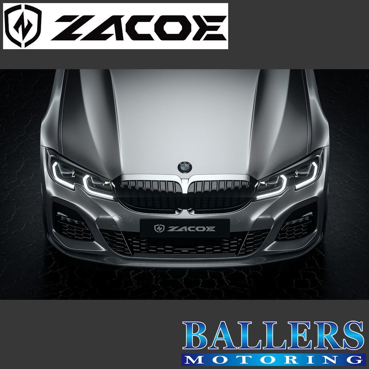ZACOE BMW G20 3シリーズ 330i/M340i カーボン フロントリップスポイラー アンダースポイラー フロントスポイラー エアロ パーツ 正規品_画像2