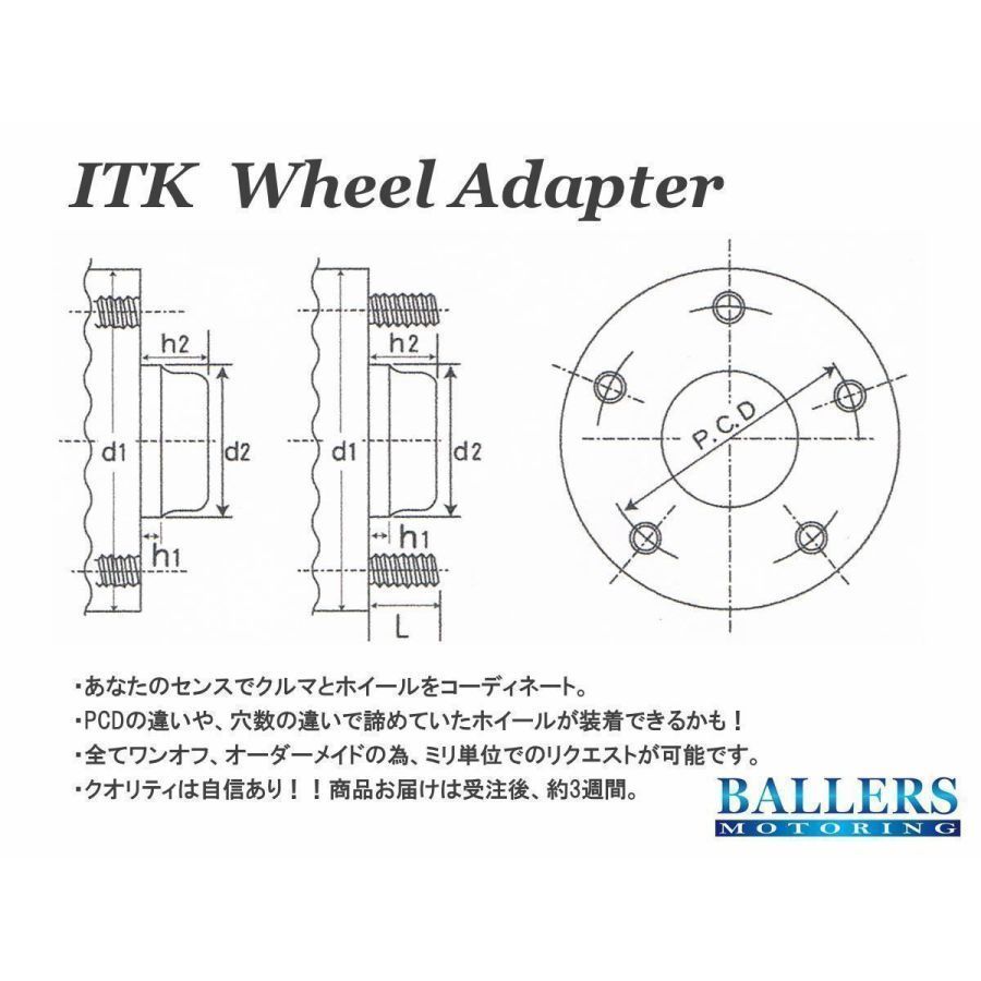 ロールスロイス Rolls-Royce 全車適合 35mm 36mm 37mm 38mm 39mm オーダーメイド ホイールスペーサー 左右2枚1セット ITKホイールアダプタ_画像1