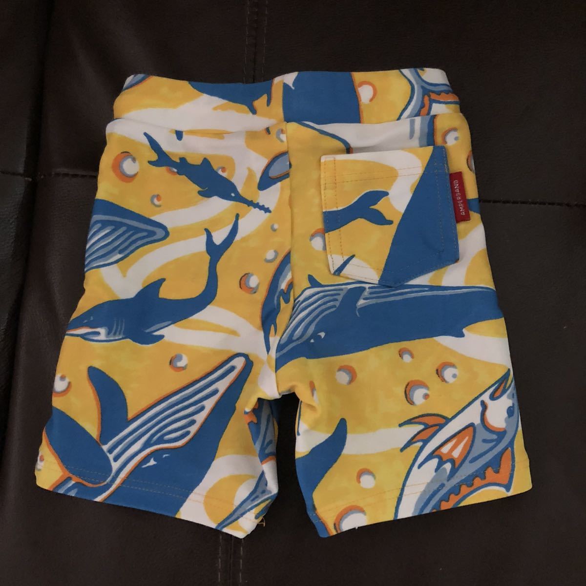 BREEZE buy AMPERSAND swim pants 80 whale same pattern yellow × blue group as good as new beautiful goods b Lee zF.O. Inter National man swimsuit 