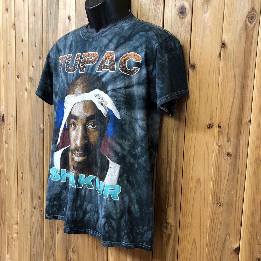 2PAC SHAKUR＊ツーパック BIGプリントTシャツ バンドT 半袖Tシャツ