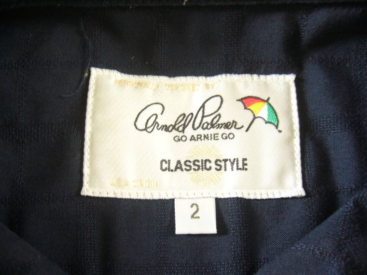 699-44♀：　arnoldpalmer 　アーノルドパーマー　ロング丈　七分袖シャツ　ワンピース　size.２　色.紺_画像5