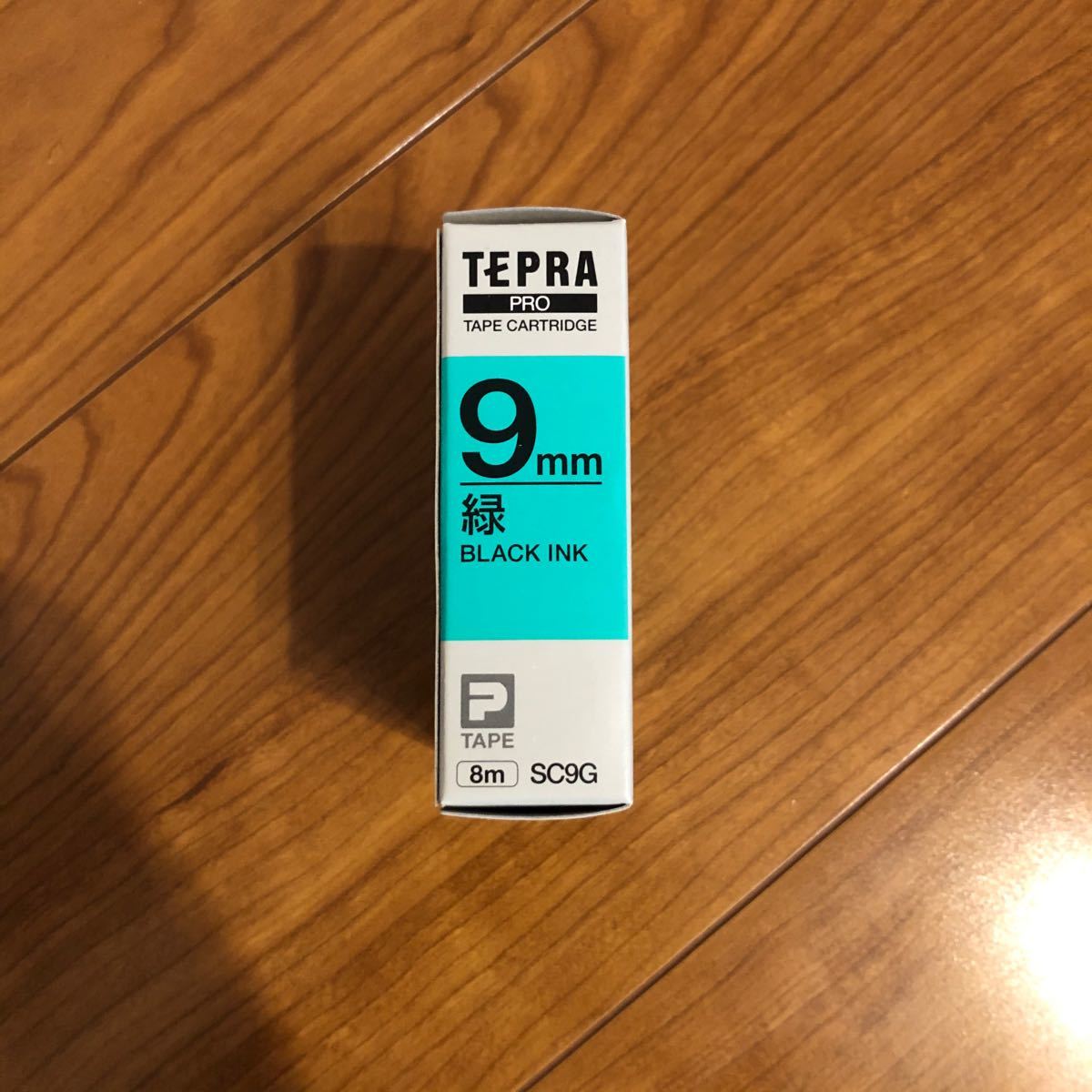「テプラ」PROテープカートリッジ SC9G 9mm （パステル・緑・黒文字）1個