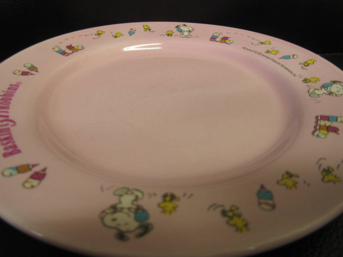 { tableware } retro [sa- tea one × Snoopy . plate 1 point ] pink color height : approximately 2cm*.: approximately 16.5cm Novelty color .., scratch equipped Peanuts 