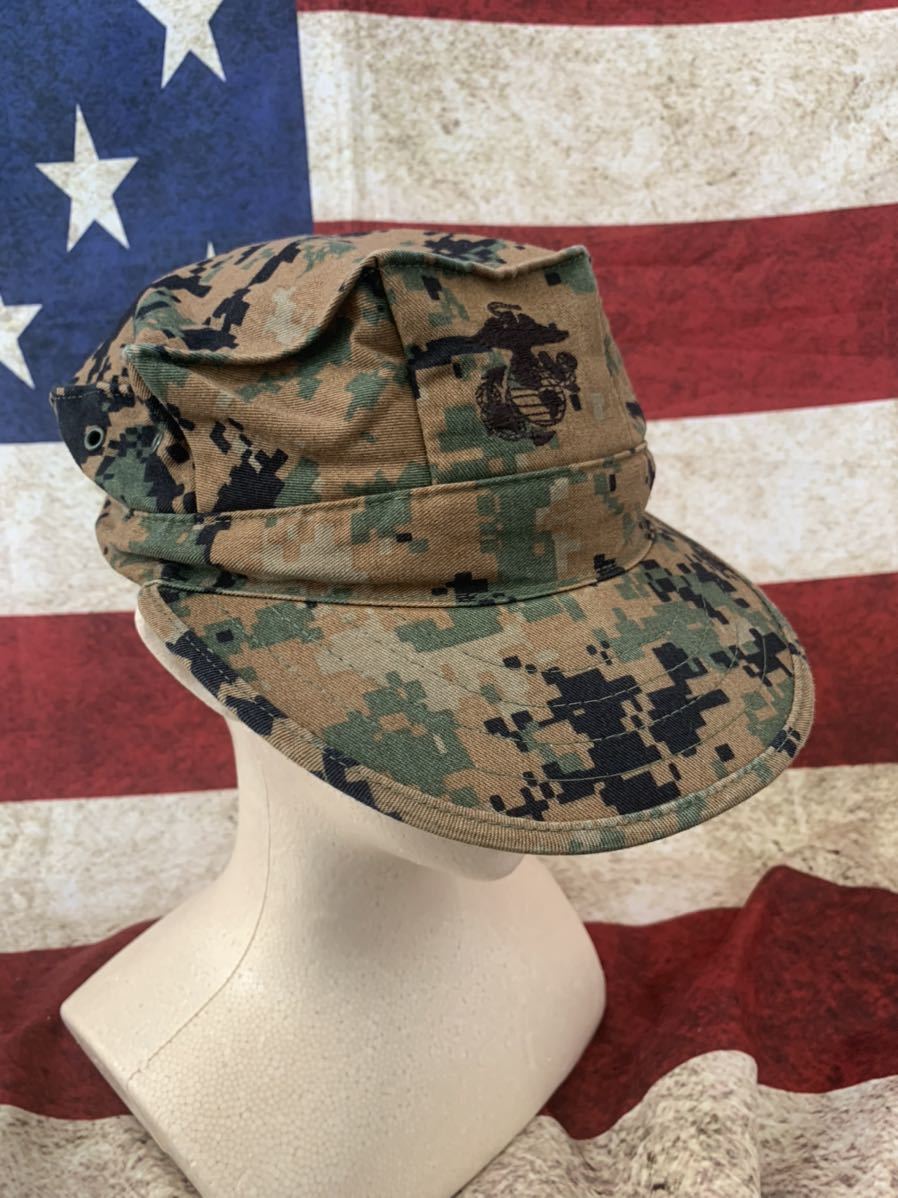米軍 US MC海兵隊 実物 放出品 パトロール キャップ サイズ M マーパット ウッドランド USMC 帽子 サバゲー アウトドア キャンプ T_画像2