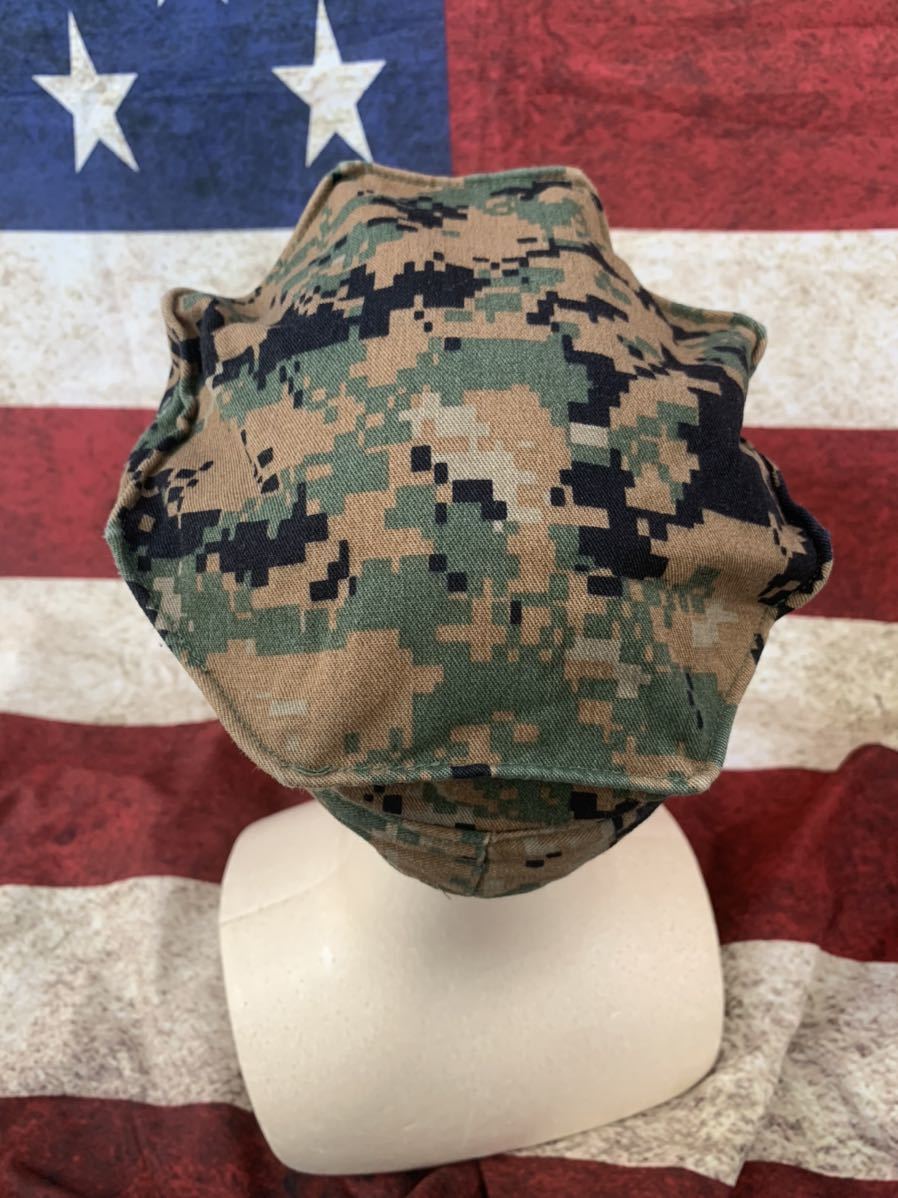 米軍 US MC海兵隊 実物 放出品 パトロール キャップ サイズ M マーパット ウッドランド USMC 帽子 サバゲー アウトドア キャンプ T_画像4