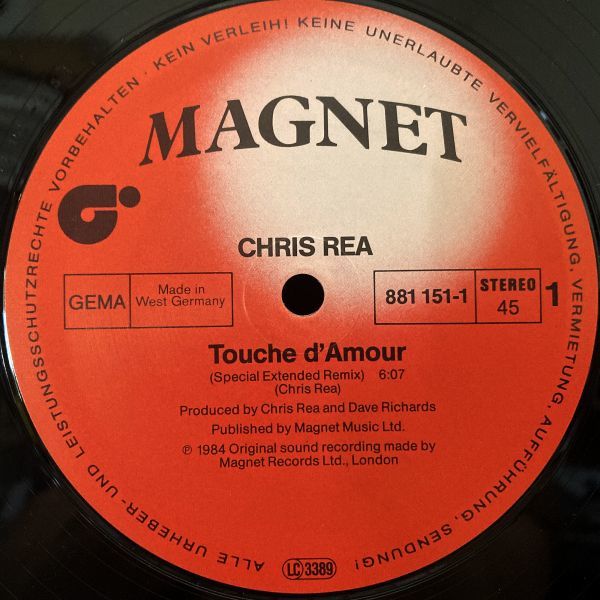 【GER盤/12】Chris Rea クリス・レア / Touche D'Amour ■ Magnet / 881 151-1 / AOR / レゲエポップ_画像3