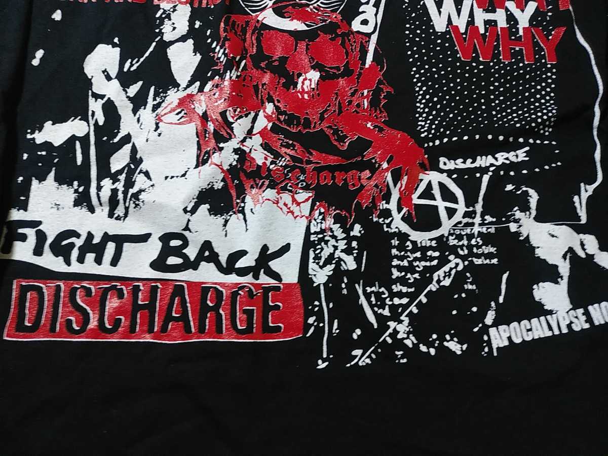 DISCHARGE 長袖Tシャツ collage allover 黒M ロンT / disorder chaos uk doom amebix deviated instinct broken bones_画像4