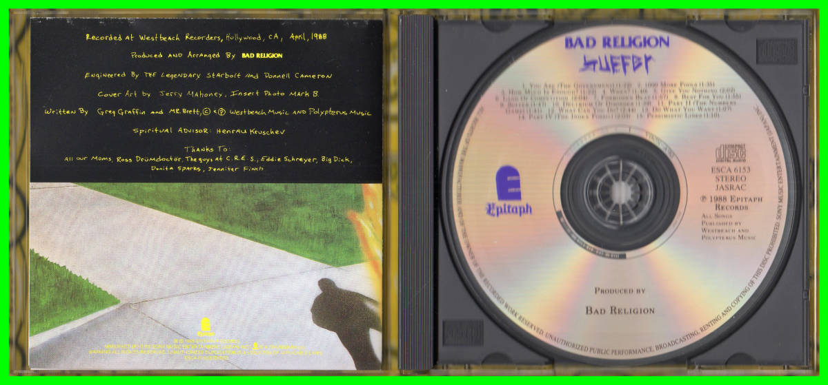 廃盤♪米国産PunkRock≪国内盤帯付CD≫BAD RELIGION(バッド・レリジョン)/Suffer♪♪_裏ジャケット/CD