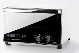 クラシック ホワイト ツインバード オーブントースター ミラーガラス 4枚焼き 300~1200W ホワイト TS-4047W オーブンレンジ