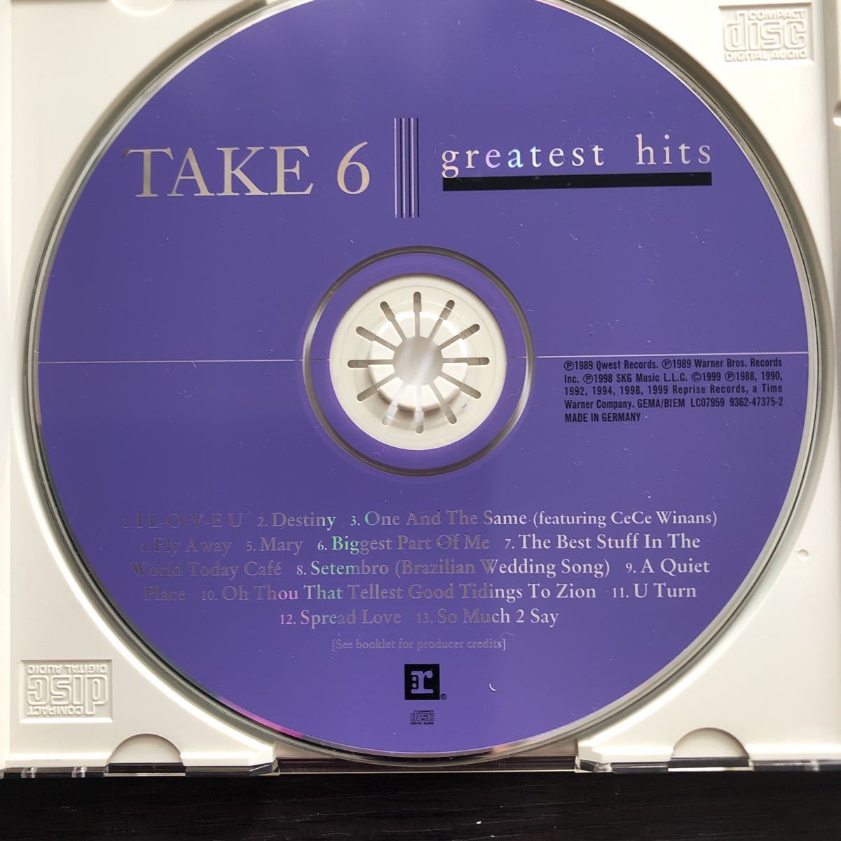 CD／TAKE 6／グレイテスト・ヒッツ／輸入盤／ゴスペル_画像3