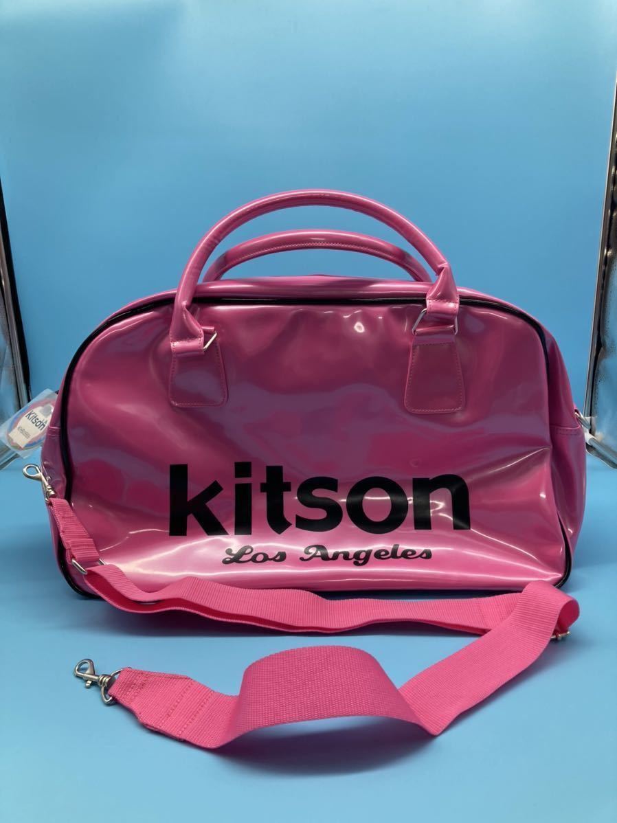 [A2000]kitson Kitson sport bag enamel tag attaching beautiful goods Los Angels pink pretty dressing up 