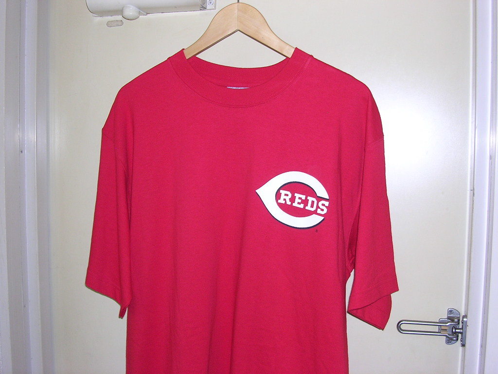 美品 90s 00s Majestic MLB Cincinnati Reds #21 CASEY Tシャツ L vintage old レッズ ナンバリング_画像1