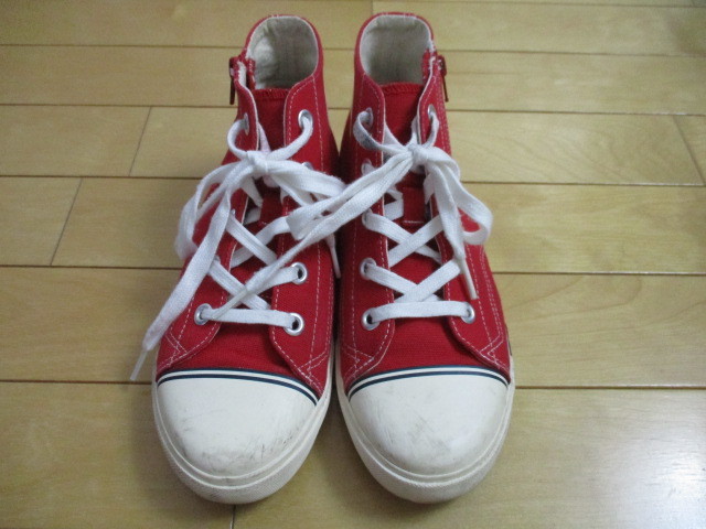 【used　使用回数僅少　超美品】PRO-Keds　プロケッズ　赤い(レッド)ハイカットスニーカー　22cm　男女兼用_画像1