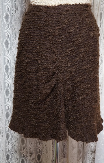 シズカコムロ　4298　洋服屋　茶　スカート　サイズ４２　伸縮素材　W7２～８６ 送料520円