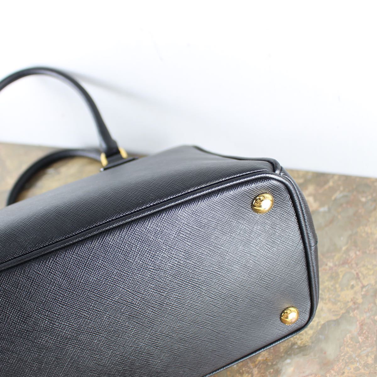 PRADA LOGO LEATHER 2WAY SHOULDER BAG/プラダガレリアサフィアーノロゴレザー2wayショルダーバッグ_画像6