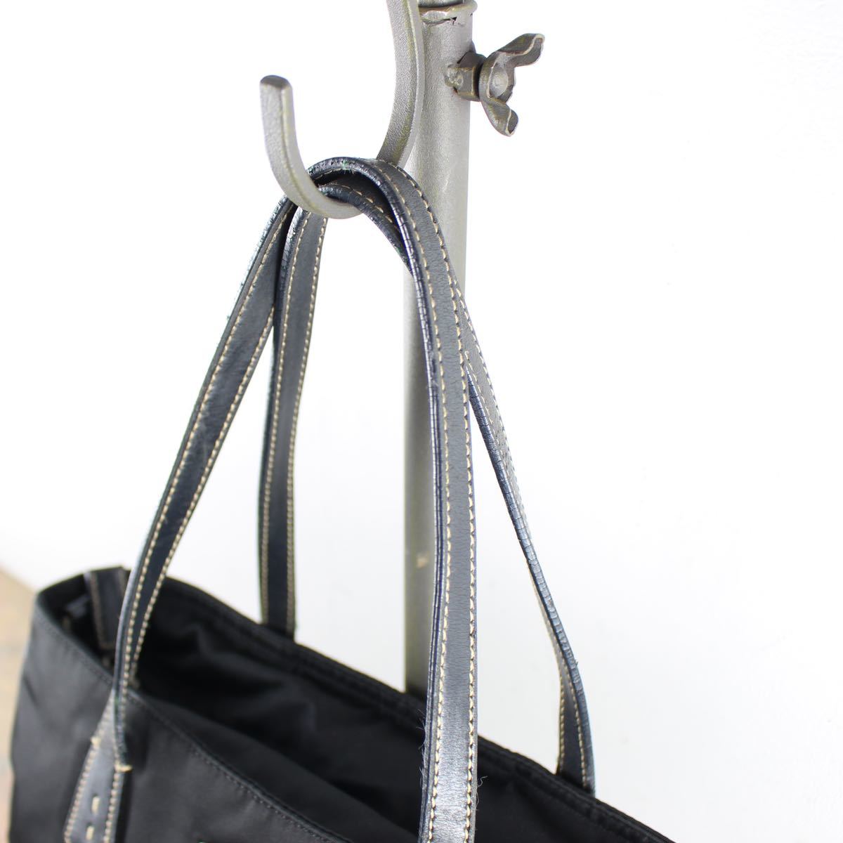 PRADA LOGO NYLON LEATHER TOTE BAG/プラダロゴナイロンレザートート