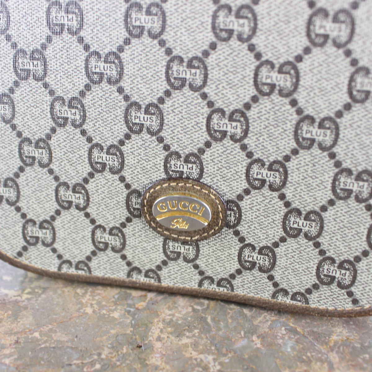 OLD GUCCI PLUS GG PATTERNED SHOULDER BAG MADE IN ITALY/オールドグッチプラスGG柄ショルダーバッグ