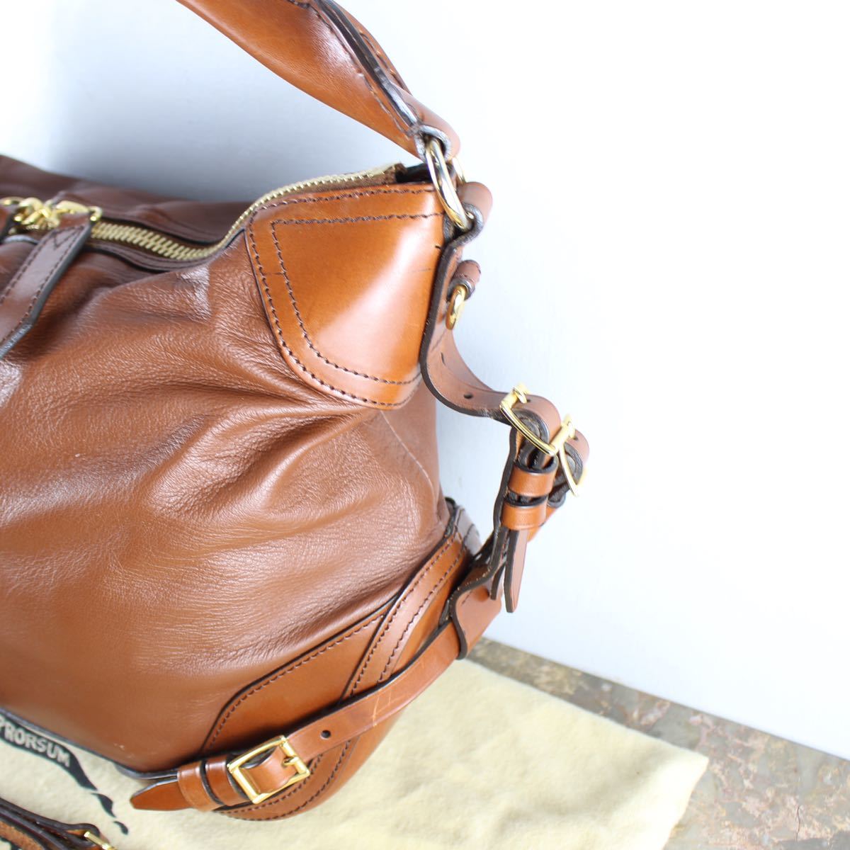 BURBERRY LOGO LEATHER 2WAY SHOULDER BAG/バーバリーロゴレザー2way