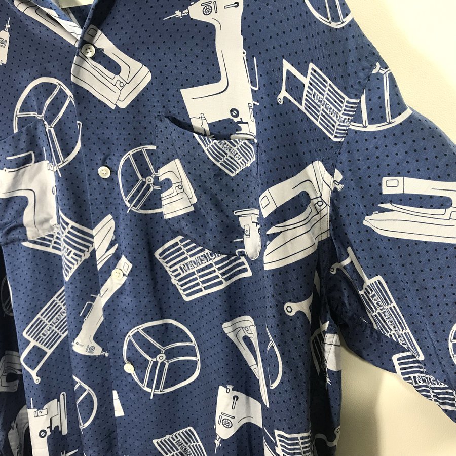 ネオンサイン OPEN COLLAR SHIRT TOOLS 18SS アロハシャツ 半袖
