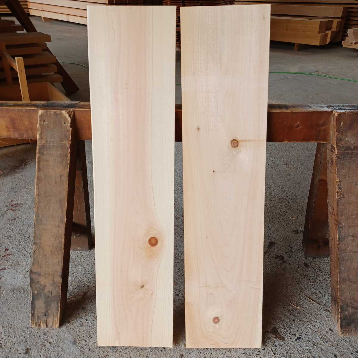 国産ひのき 有名なブランド 節板 2枚セット B-555 95.8×22.5×2cm テーブル 桧 檜 DIY 58％以上節約 一枚板 棚板