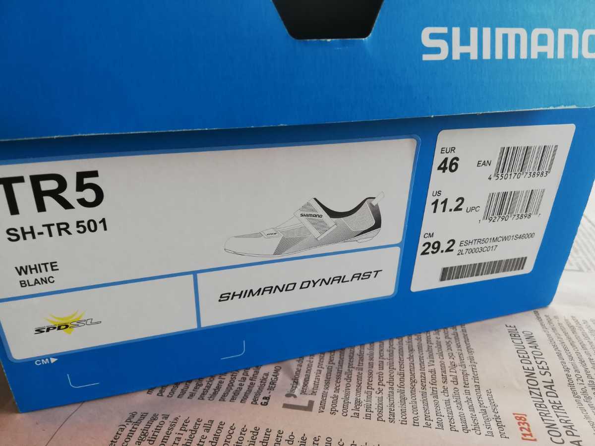 SHIMANO (  simano  )  тигр ... крепления  обувь   TR5  белый  46(29.2)